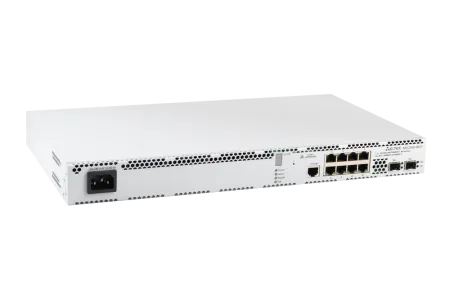 Ethernet-коммутатор MES2410-08DP, 8x2.5G PoE+ + 2x1G/10G SFP+, L3, 220V AC