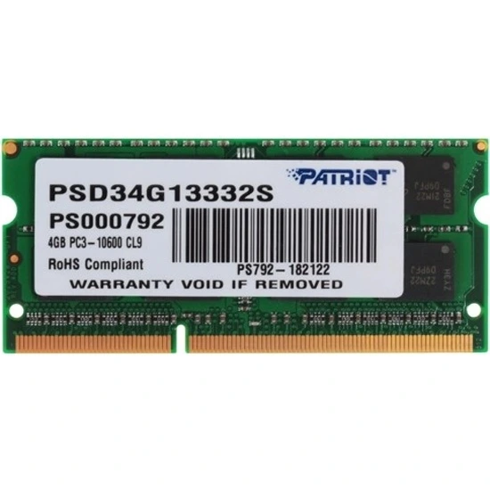 MEMORY MODULE, 4GB, 1333 MHZ DDR3 SODIMM